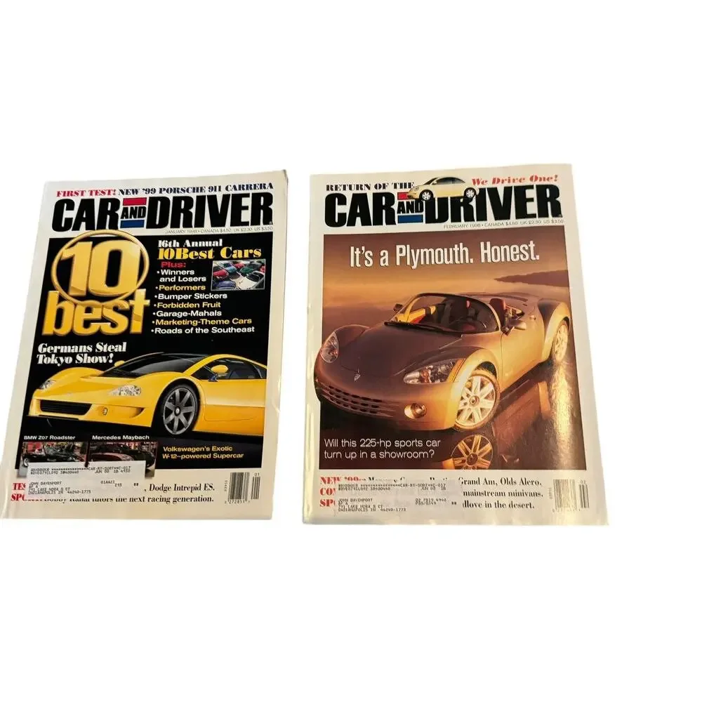 Car and Driver Print Magazine VTG‎ 1998 1999 2019 (8) BMW Cadillac VW Camaro